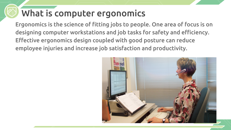 Computer ergonomics(1)